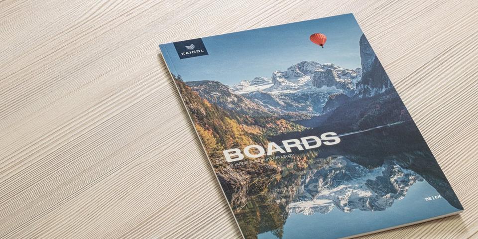 Broschüre Kaindl BOARDS collection LEAD 2022